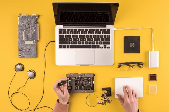 MacBook being repaired 